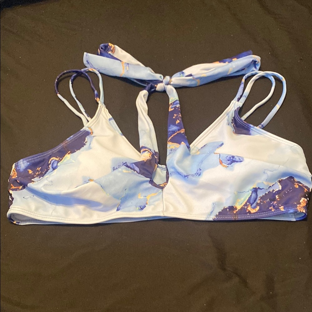 SHEIN Blue and Purple Bikini Top